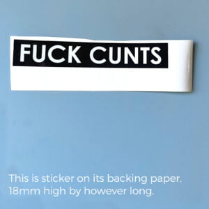 F-ck c-nts sticker